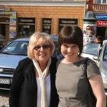 Janet Singer Applefield, with  Karolina Panz in Poland.